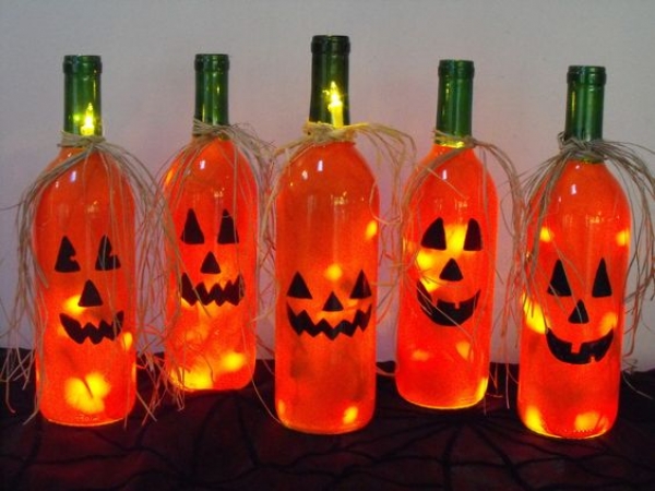 Bottiglie Decorate per Halloween